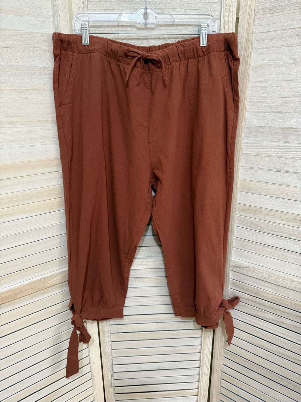 Unisex Casual Drawstring Rust Pirate Pants